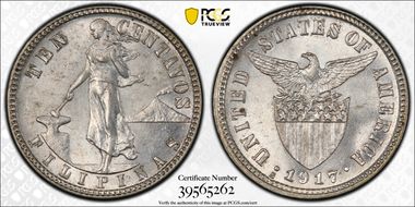 1917-S 10C KM-169 MS63