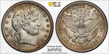 1916 25C Barber MS63