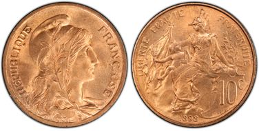 1898 10C Gad-277 F-136 MS66RD