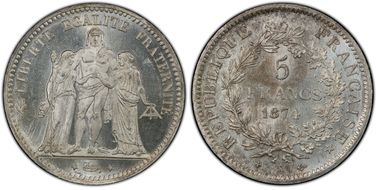 1874-K 5 Fr Gad-745a F-334 MS64