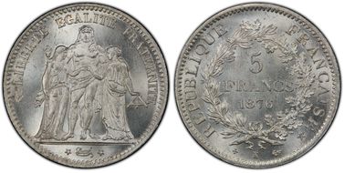 1876-K 5 Fr Gad-745a F-334 MS66