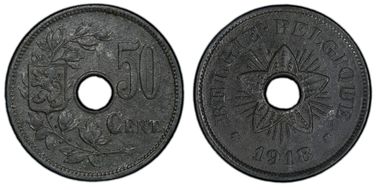 1918 50C KM-83 German Occupation MS62