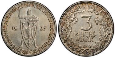 1925-D 3 Mk 1000 Years J-321 MS66