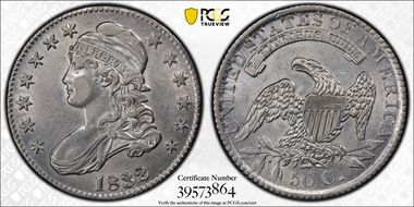 1832 50C Small Letters AU55