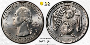 2020-W 25C American Samoa NP V75 MS66