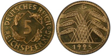 1925-G 5 Rcpfg J-316 PR66