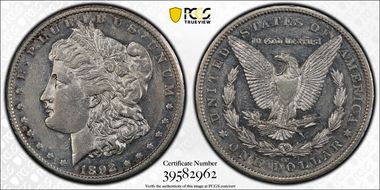 1892-CC $1 AU53