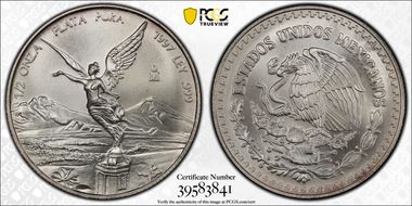 1997-Mo 1/2 oz Libertad Ag MS67