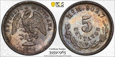 1905-Mo M 5C MS65