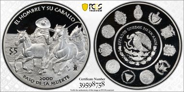 2000-Mo 5 Peso Paso de la Muerte PR67DCAM