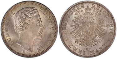 1876-D 2 Mk J-41 MS65