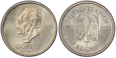 1932-J 5 Mk Goethe J-351 MS65