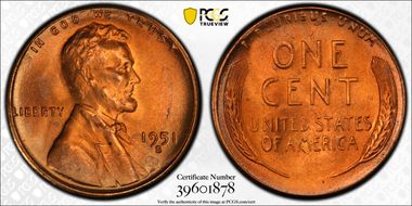 1951-S 1C MS67RD