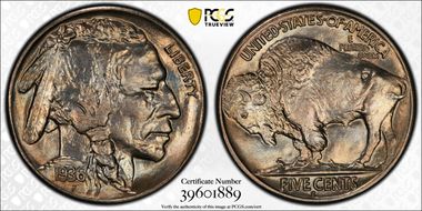 1936-S 5C MS67+