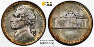 1942-P 5C Silver MS68