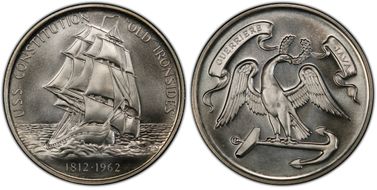 1962 SC50C U.S.S. Constitution Ag Heraldic Art Medal MS68