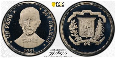 1981 Peso PR68DCAM