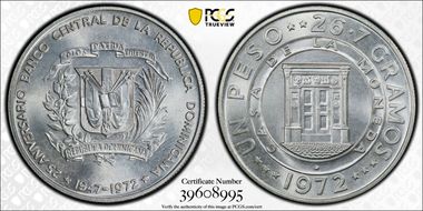 1972 Peso Central Bank MS66