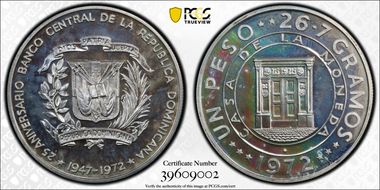 1972 Peso Central Bank PR67CAM