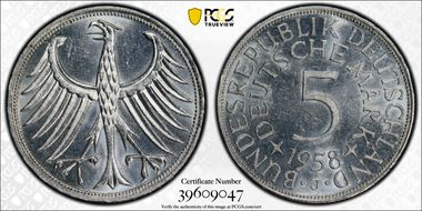 1958-J 5 MK J-387 MS63