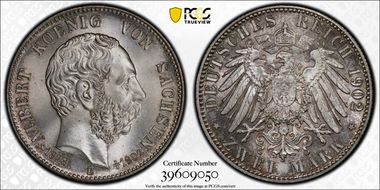 1902-E 2 Mk J-127 Albert's Death MS67