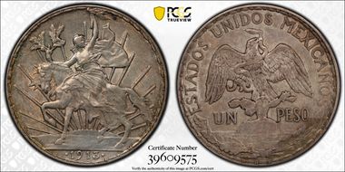 1913/2 Peso KM-453 Schein-D1 AU50