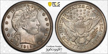 1915-S 25C MS67+