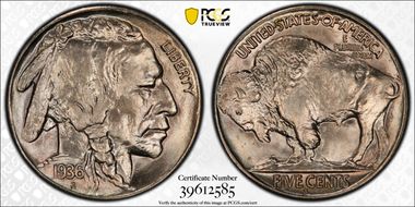 1936-S 5C MS67+