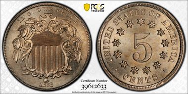 1868 5C MS66