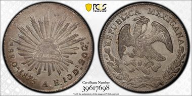 1875-Oa AE 8 R Oa20 AU58