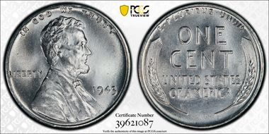 1943 1C MS68