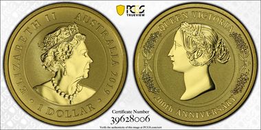 2019 $1 Queen Victoria 200th Ann Postal Numismatic Cover MS70