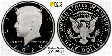 2020-S 50C Silver First Strike PR70DCAM