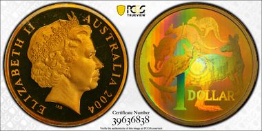 2004 $1 Holographic Kangaroos PR69DCAM