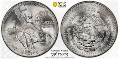 1983-Mo Onza Libertad Ag MS68