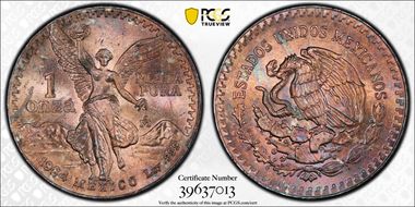 1984-Mo Onza Libertad Ag MS66