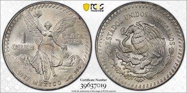 1987-Mo Onza Libertad Ag - DDO MS65