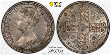 1879 Florin S-3898 ESC-2895 39 Arcs 38 Trefoils MS62