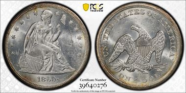 1860-O $1 MS61