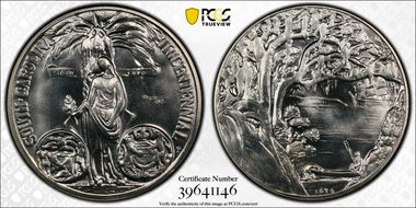 1970-P Medal D1970-2d Silver S. Carolina Tricentennial MS67