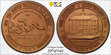 1954 SC$1 HK-512, D1954-1c Bronze Albany Congress MS66