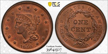 1840 1C N-2 Small/Large 18 MS65RB