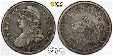 1814 50C Overton 107a VF35