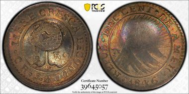 (1849-57) 1/2 R KM-68 C/M on 1846-JB CRESCA VF30