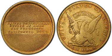 1852 $10 U.S. Assay Office N1