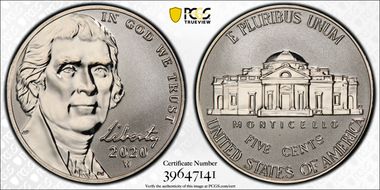 2020-W 5C Reverse Proof PR70