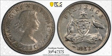 1953(m) 6D KM-52  Ag AU53