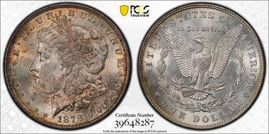 1878 7TF $1 R79 VAM 224 - 168 Reeds MS65