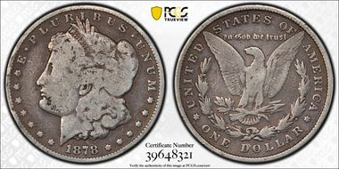 1878 8TF $1 VAM 14.9 Tripled Eyelid G6