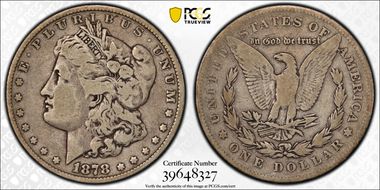 1878 7/8TF $1 VAM 44, Tripled Blossoms VG8